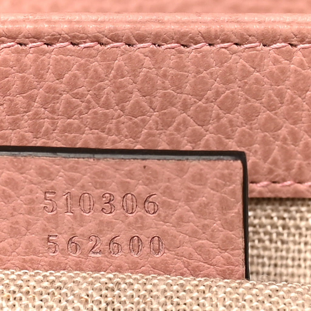 Dollar Calfskin Medium Interlocking G Top Handle Shoulder Bag Soft Pink
