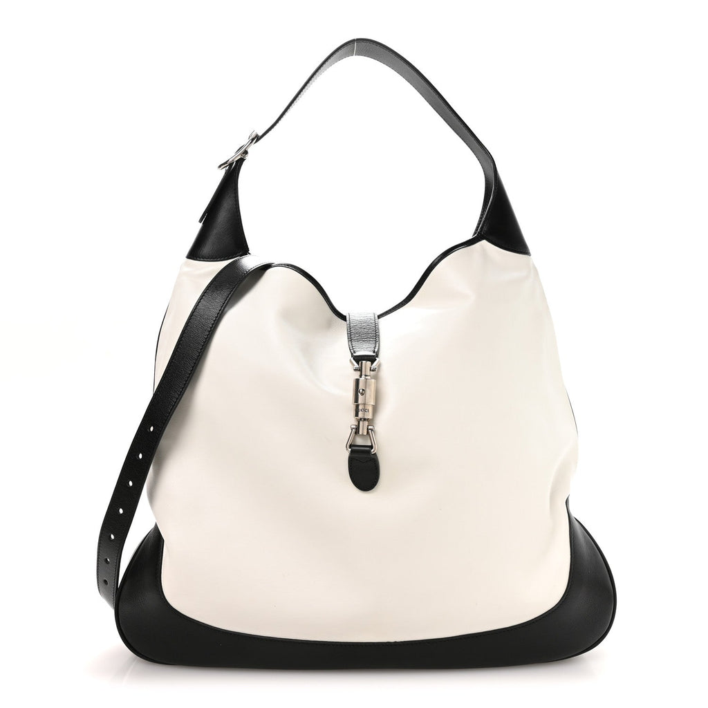 Calfskin Large Jackie 1961 Shoulder Bag Black White