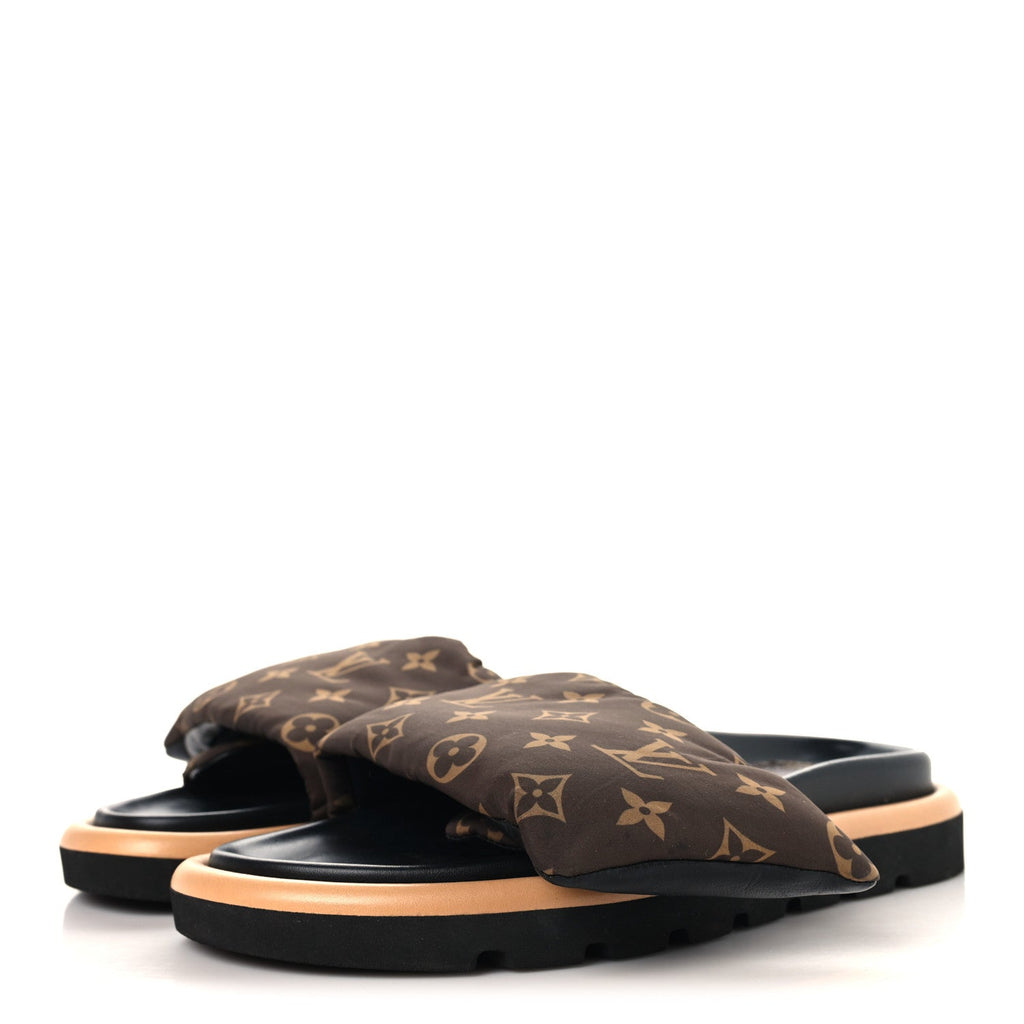 Nylon Monogram Pool Pillow Comfort Mule 40 Cacao Brown