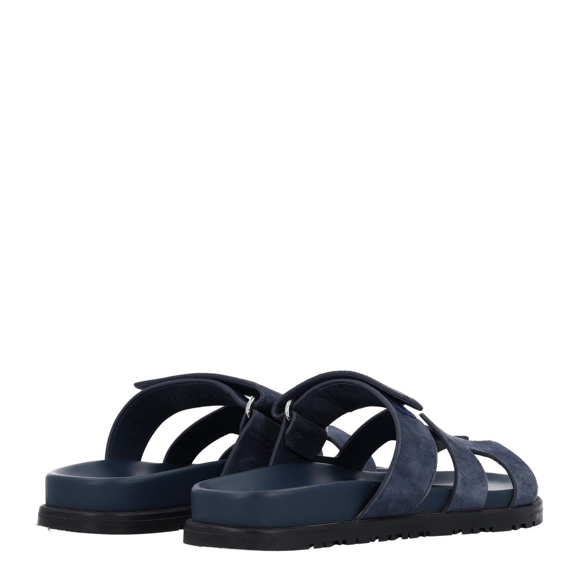 Suede Goatskin Womens Chypre Sandals 35.5 Bleu Celeste