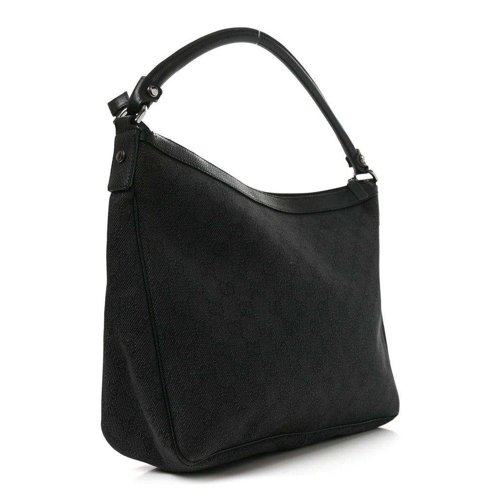 Monogram Medium Abbey Pocket Hobo Tote Black