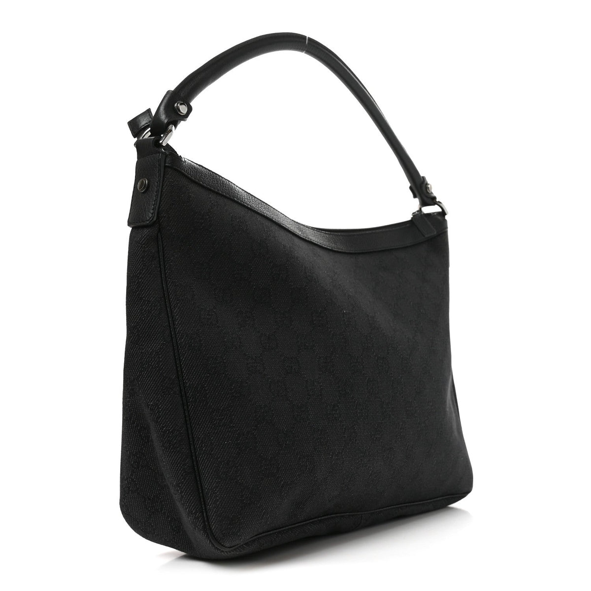 Monogram Medium Abbey Pocket Hobo Tote Black