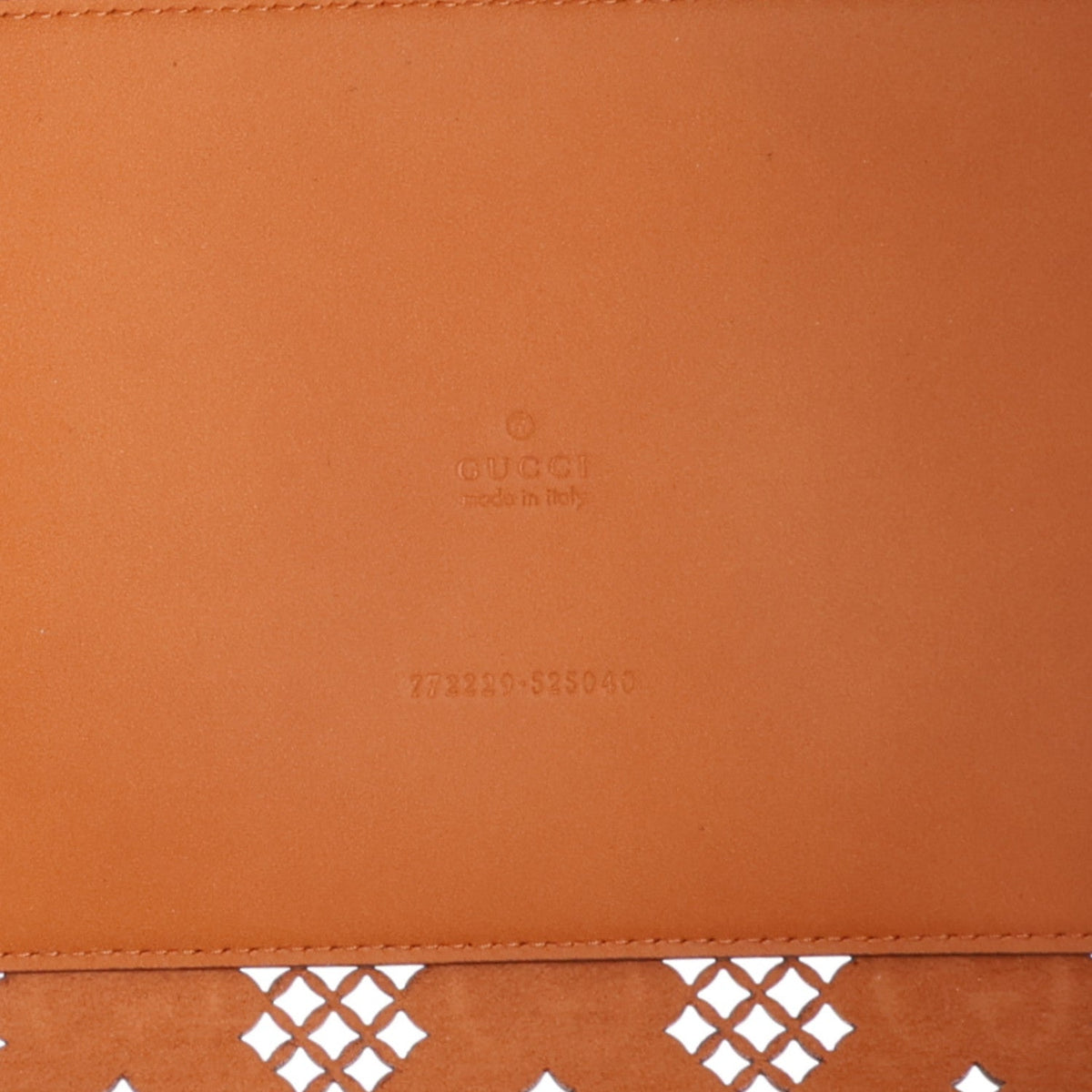 Calfskin GG Monogram Diamond Cut Medium Ophidia Tote Bag Brown