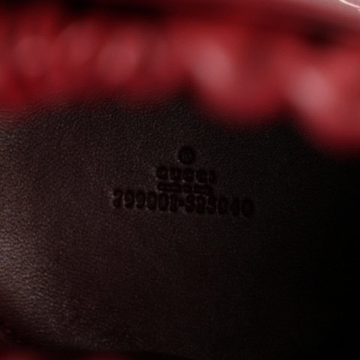 GG Shadow Monogram Mini Bucket Bag Rosso Ancora Red