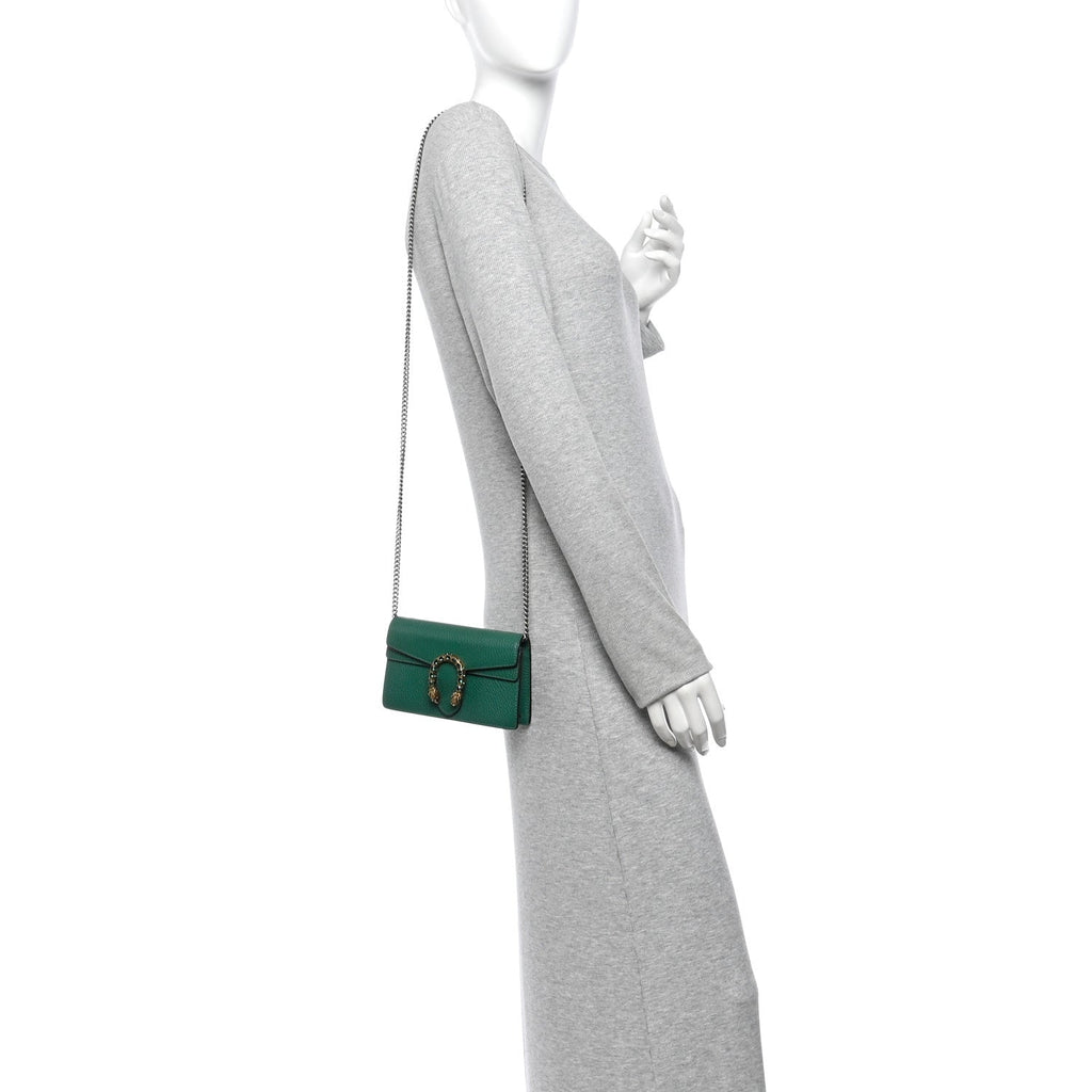 Calfskin Super Mini Dionysus Shoulder Bag Emerald