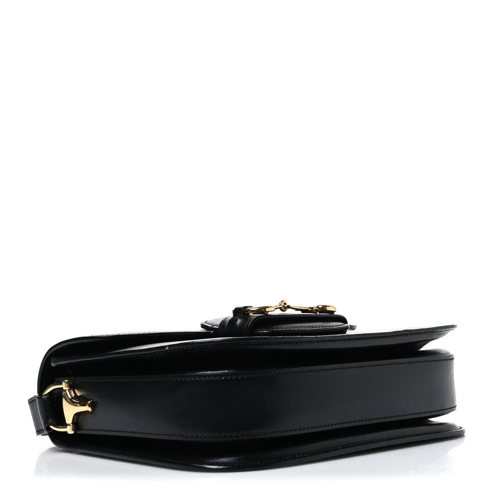 Azalea Calfskin Horsebit 1955 Shoulder Bag Black Black