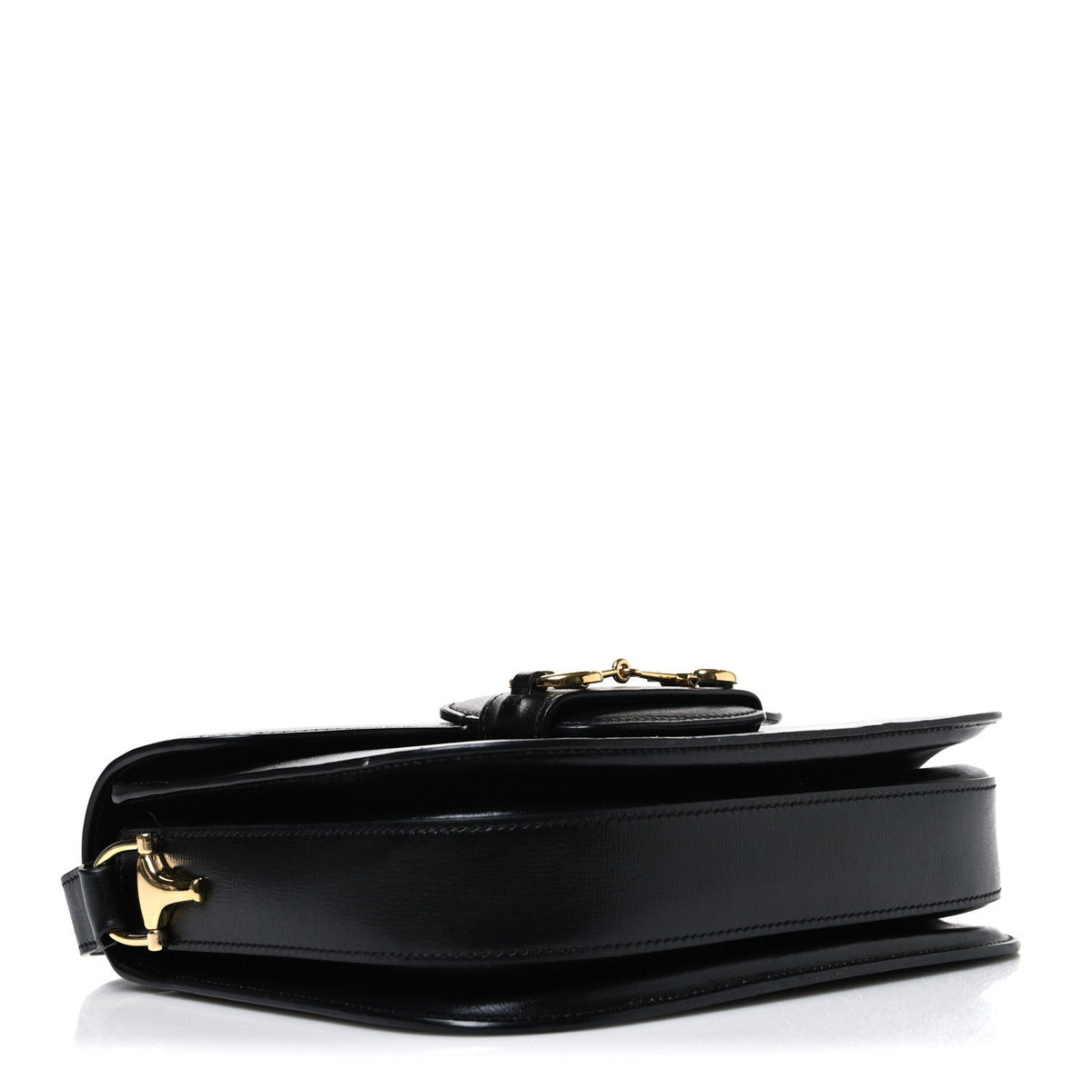 Azalea Calfskin Horsebit 1955 Shoulder Bag Black Black