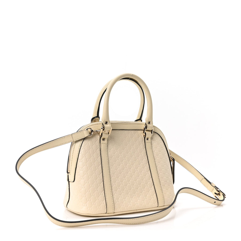 Soft Microguccissima Mini Dome Bag Ivoire