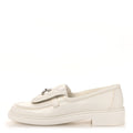 Shiny Lambskin Quilted CC Turnlock Loafers 37.5 White