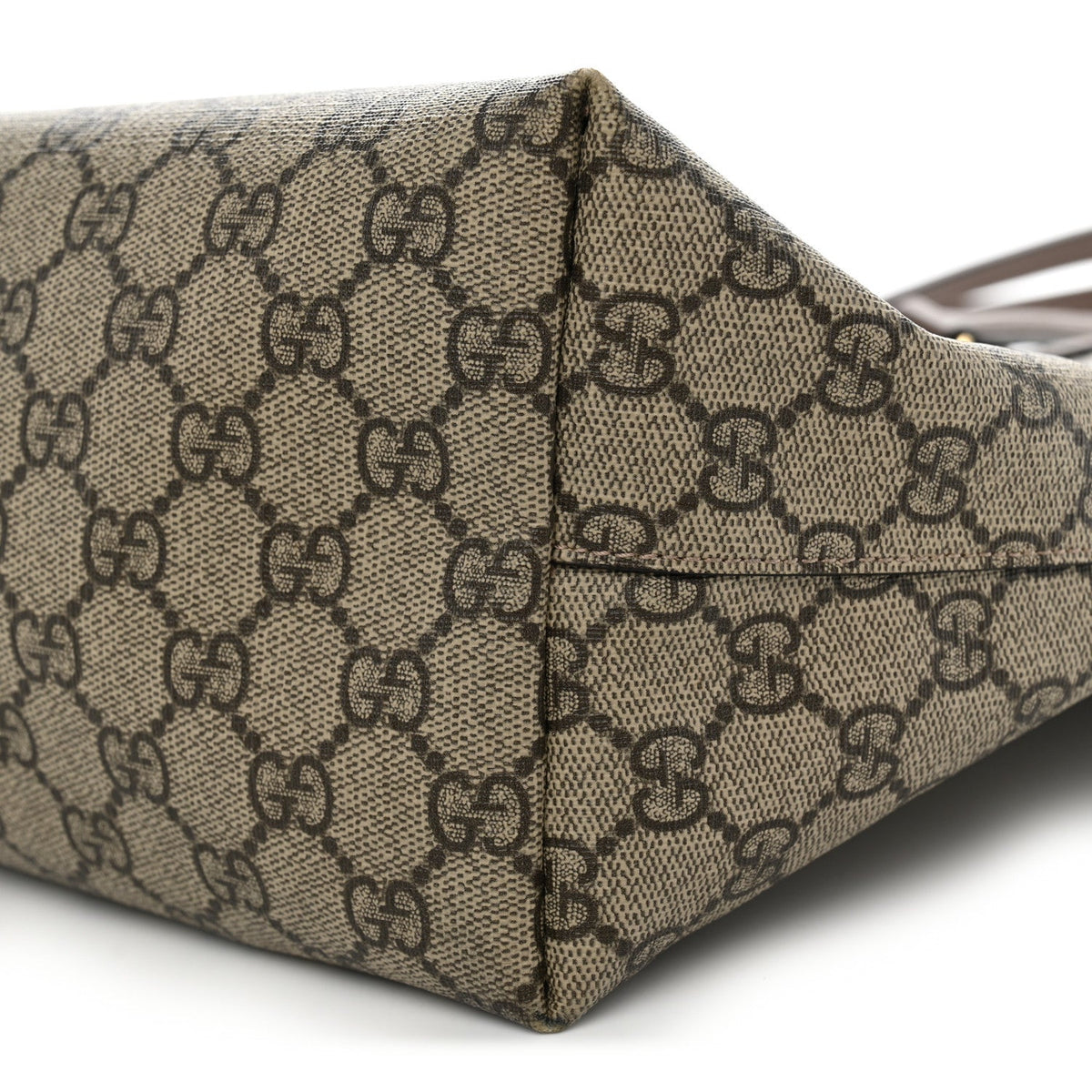 GG Supreme Monogram Medium Ophidia Shopping Tote Brown