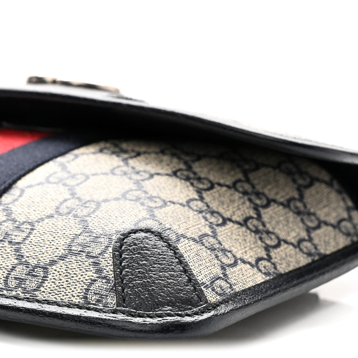 GG Supreme Monogram Web Small Ophidia Belt Bag 90 36 Beige Navy