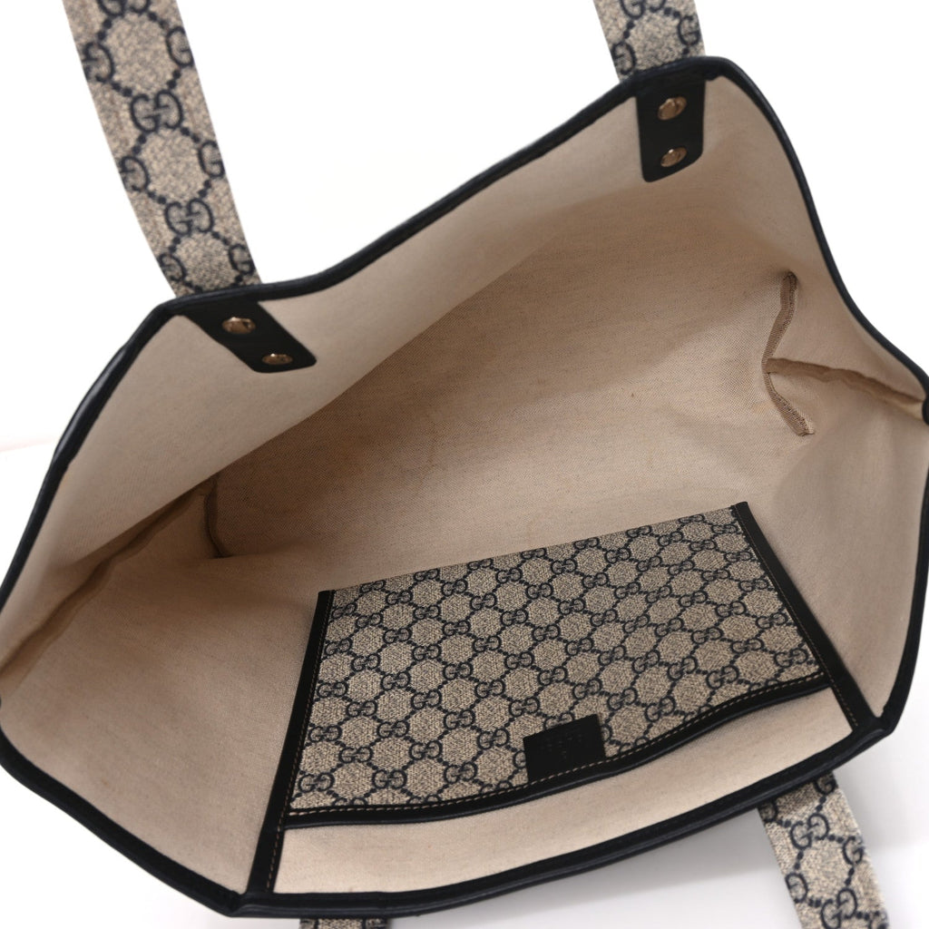 GG Plus Monogram Medium Signature Web Loop Tote Navy