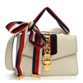 Calfskin Small Sylvie Shoulder Bag Off White