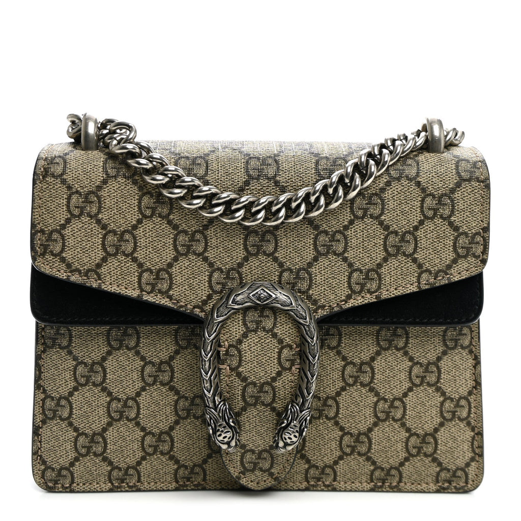 GG Supreme Monogram Mini Dionysus Shoulder Bag Black
