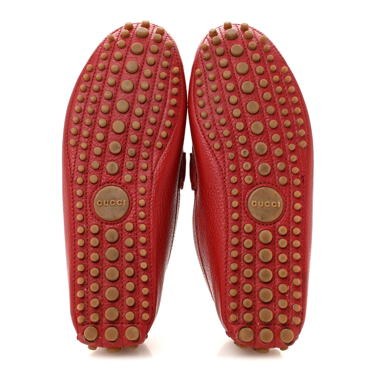 Road Calfskin Web Mens Horsebit Driver Loafers 6.5 Rosso