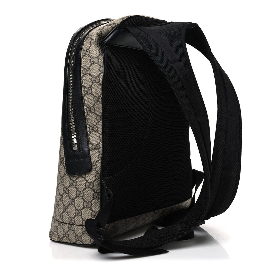 GG Supreme Monogram Web Dome Backpack Black