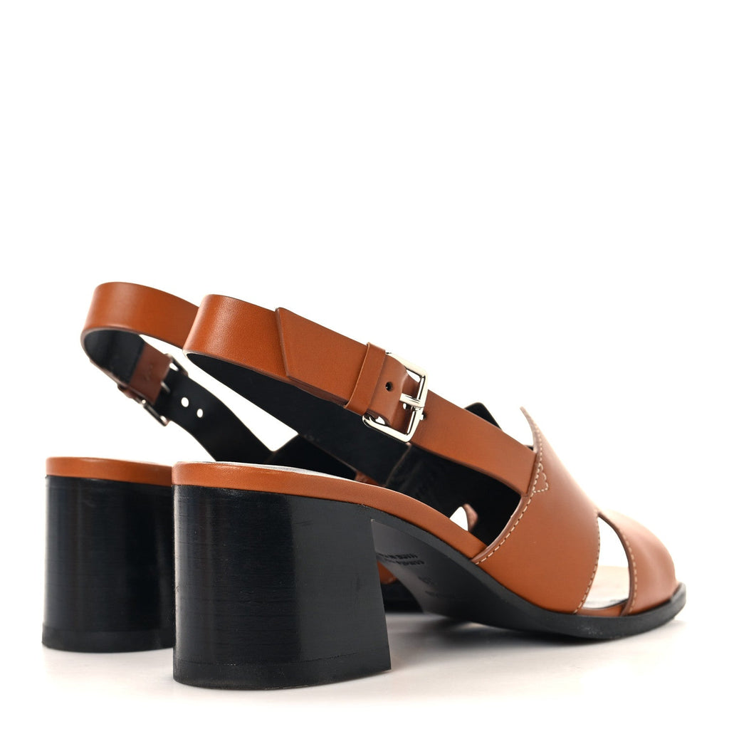 Calfskin Elbe 60 Sandals 38 Marron Glaise