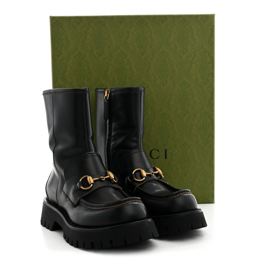 Cordovan Lux Womens Harald Horsebit 25mm Platform Boots 36.5 Black
