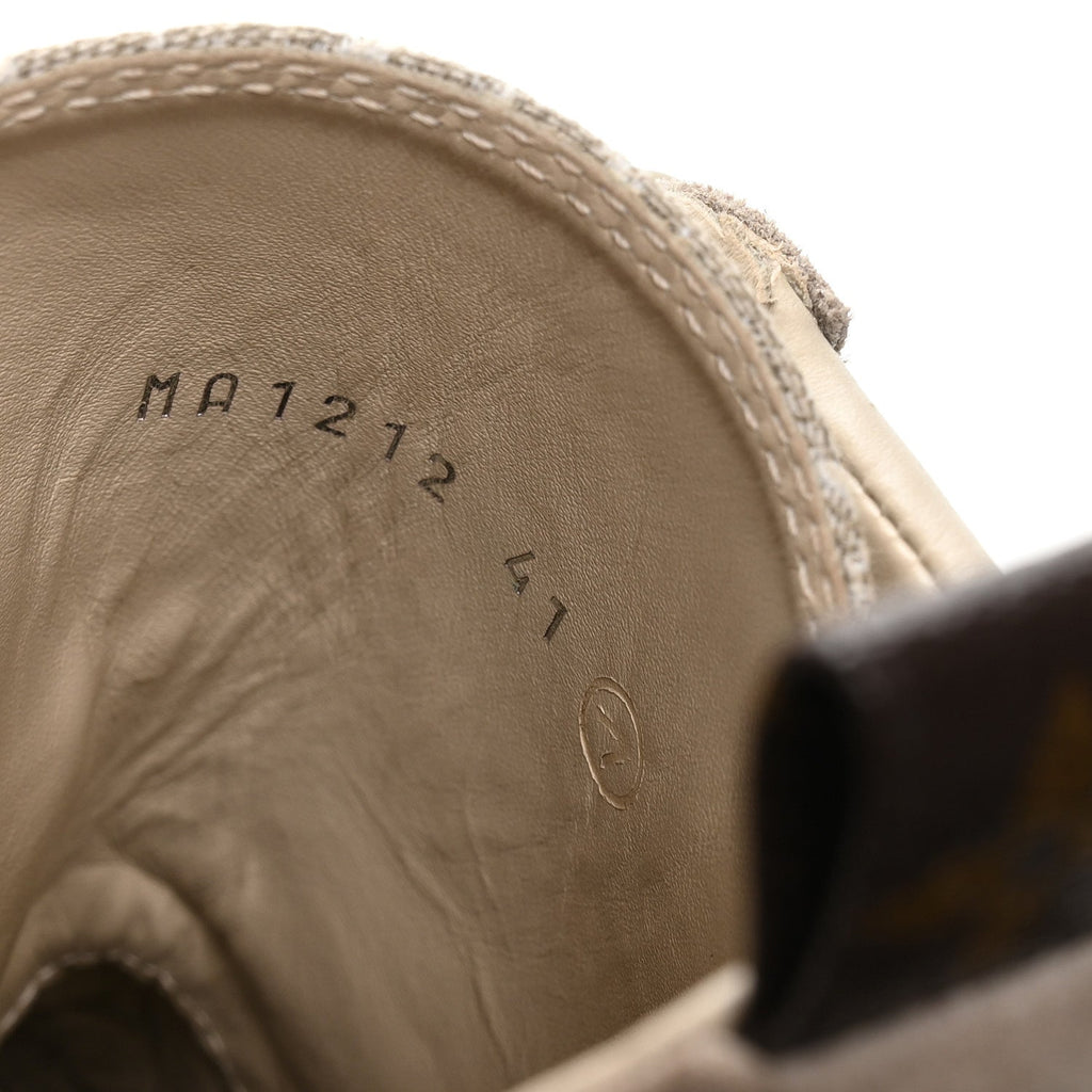 Suede Calfskin Laureate Platform Desert Boots 41 Beige
