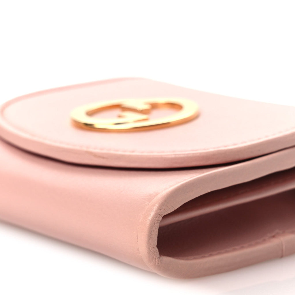 Roxy Calfskin Medium Blondie Chain Wallet Powder Pink