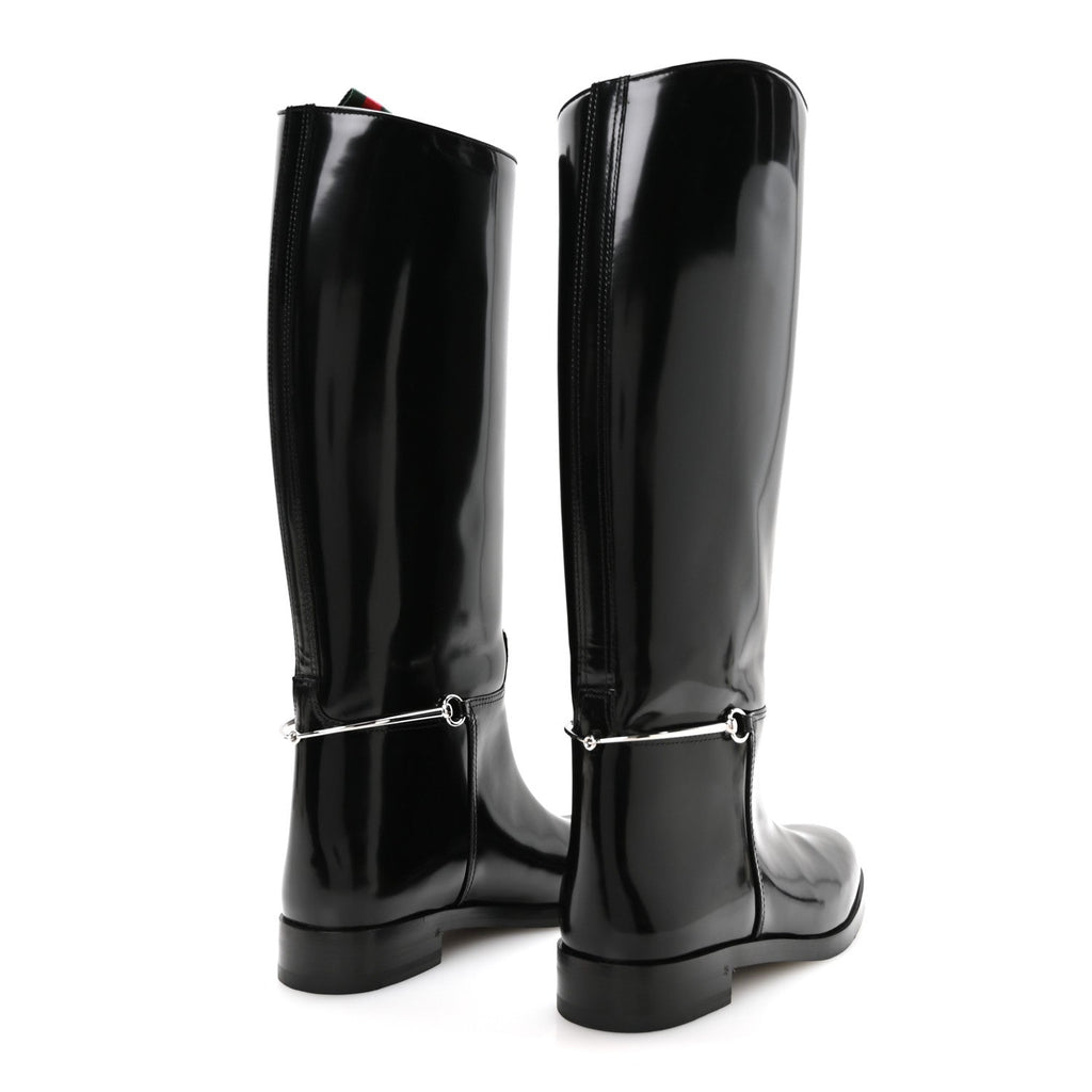 Brushed Calfskin Michelangelo Slim Horsebit Riding Boots 38 Luscious Green