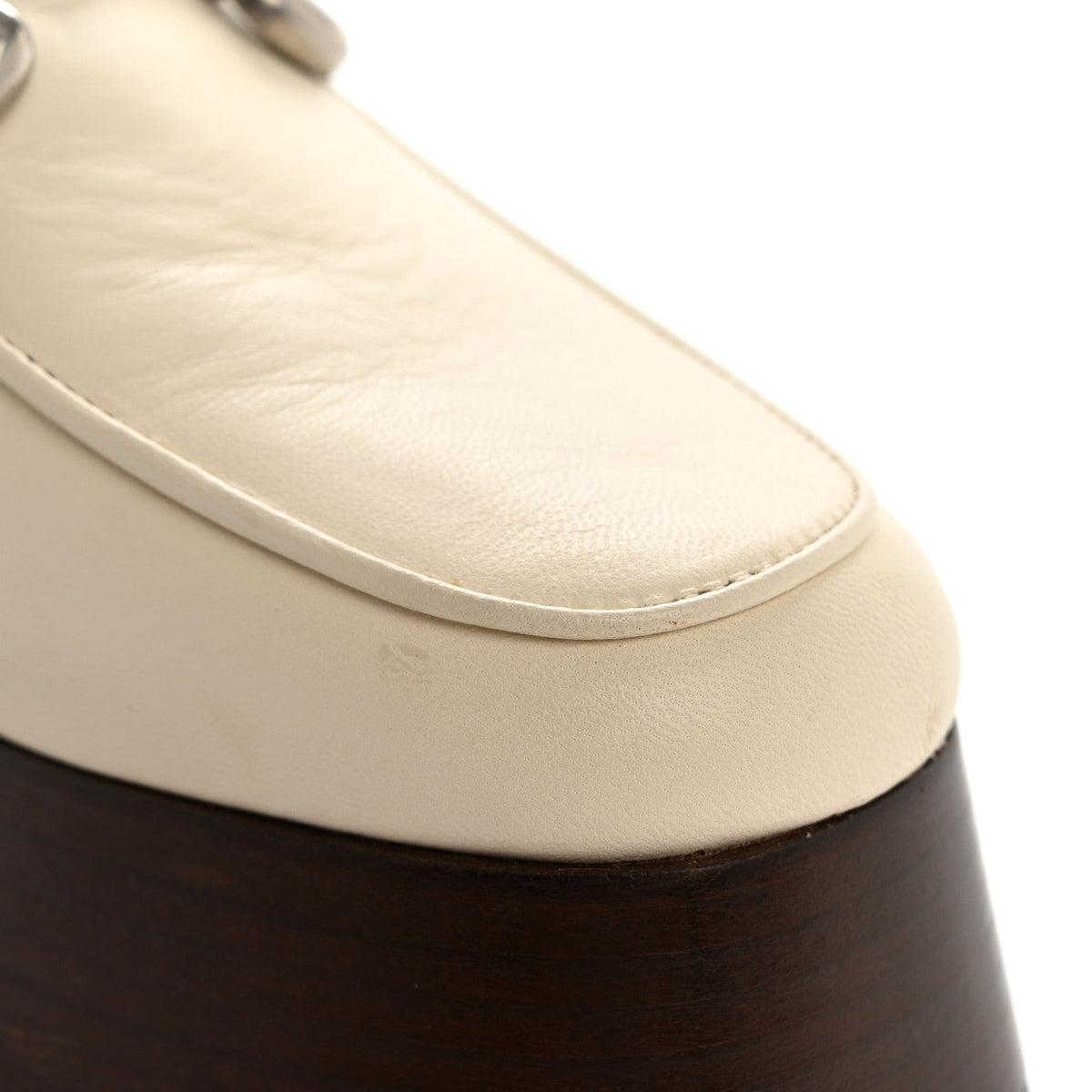 Malaga Kid Horsebit Platform Loafers 35 Mystic White