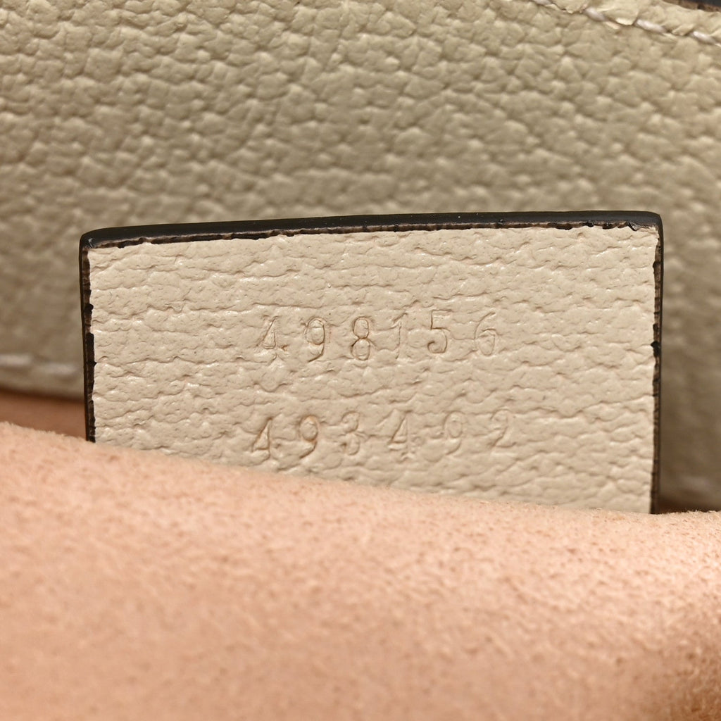GG Supreme Monogram Flora Textured Calfskin Small Padlock Tote Beige Ebony Multicolor Mystic White