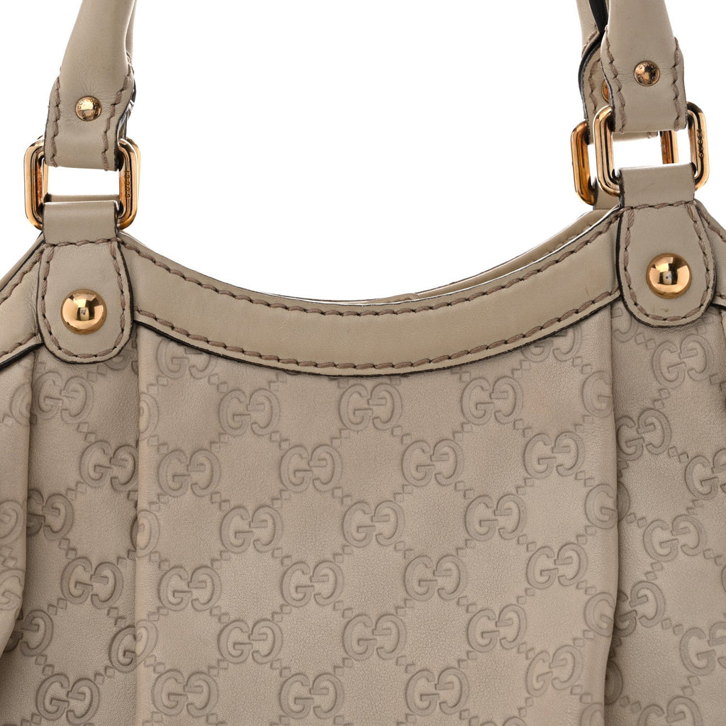 Guccissima Medium Sukey Tote Mystic White