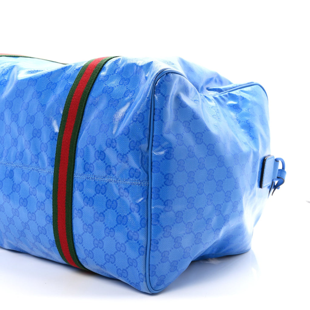 Crystal Monogram Web Medium Duffle Bag Blue