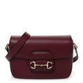 Arabella Calfskin Horsebit 1955 Soft Small Shoulder Bag Rosso Ancora