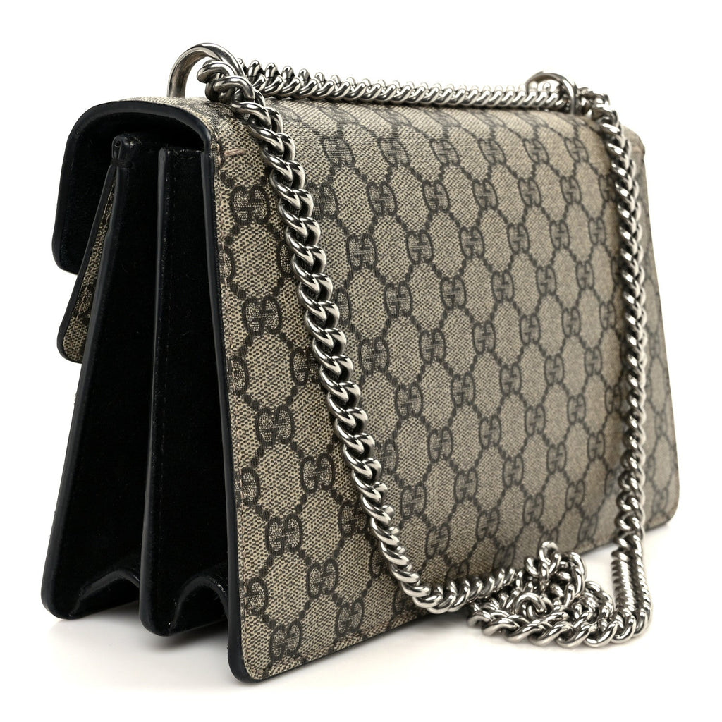 GG Supreme Monogram Small Dionysus Shoulder Bag Black