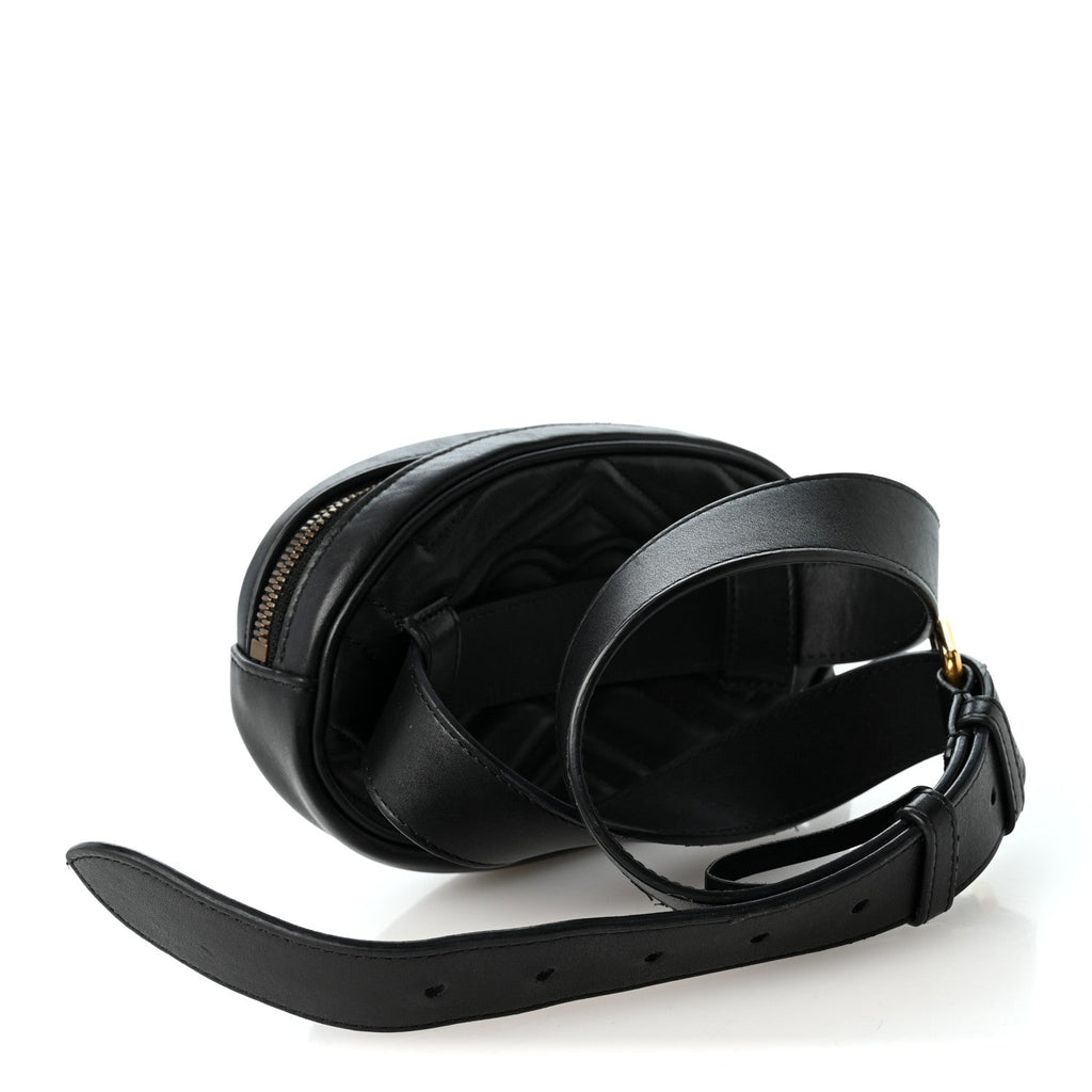 Calfskin Matelasse GG Marmont Belt Bag 85 34 Black