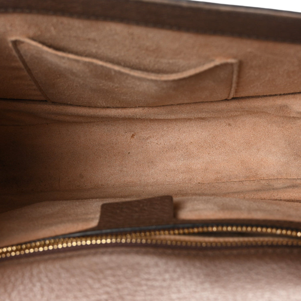 GG Supreme Monogram Web Small Ophidia Flap Messenger Bag Brown