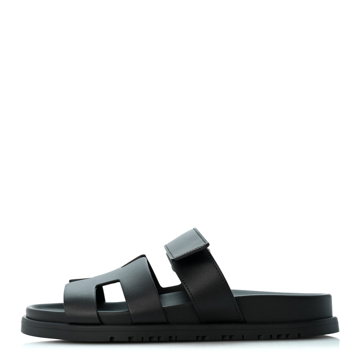 Calfskin Womens Chypre Sandals 36.5 Black