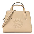 Dollar Calfskin Medium Soho Top Handle Satchel Ivoire