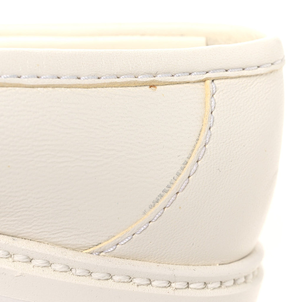 Shiny Lambskin Quilted CC Turnlock Loafers 37.5 White
