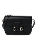 Arabella Calfskin Horsebit 1955 Small Shoulder Bag  Black