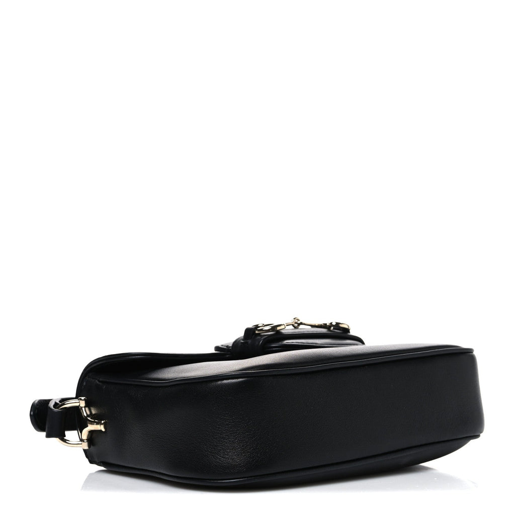 Arabella Calfskin Horsebit 1955 Small Shoulder Bag  Black