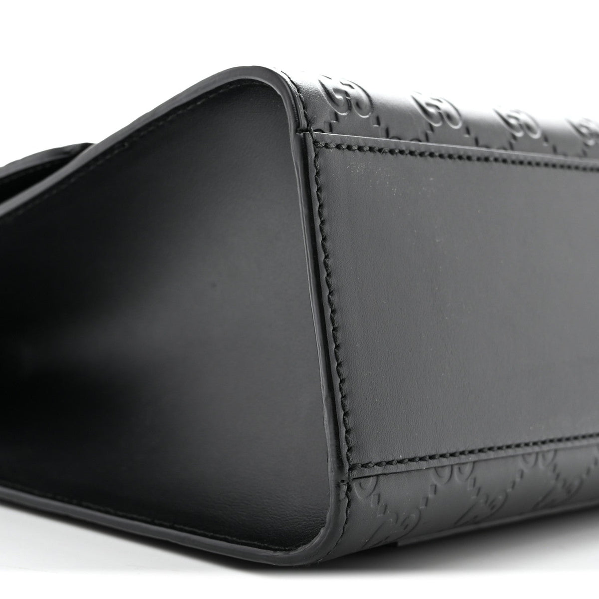 Guccissima Medium Padlock Shoulder Bag Black