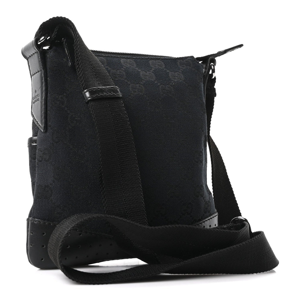 Monogram Small Perforated Messenger Black