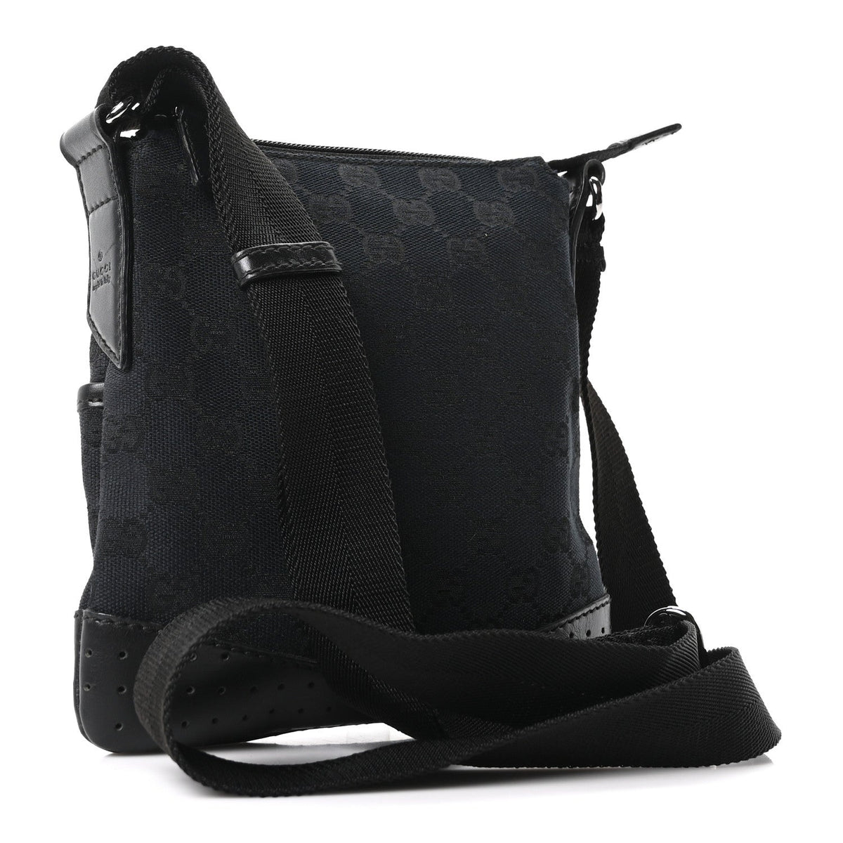 Monogram Small Perforated Messenger Black