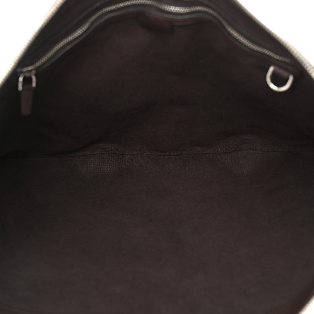 Monogram Calfskin Web Large Shoulder Bag Beige Brown