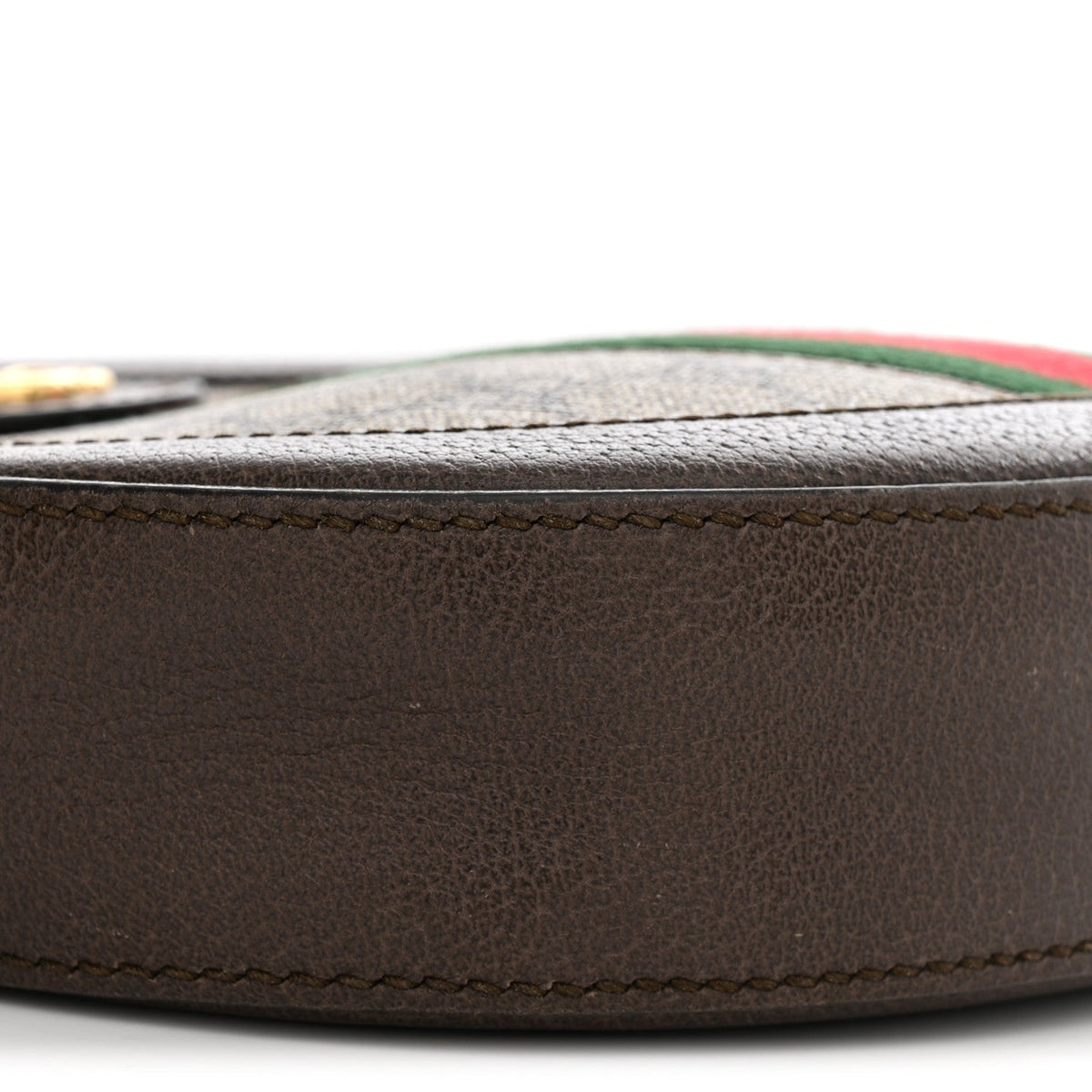 GG Supreme Monogram Web Mini Ophidia Round Shoulder Bag Brown