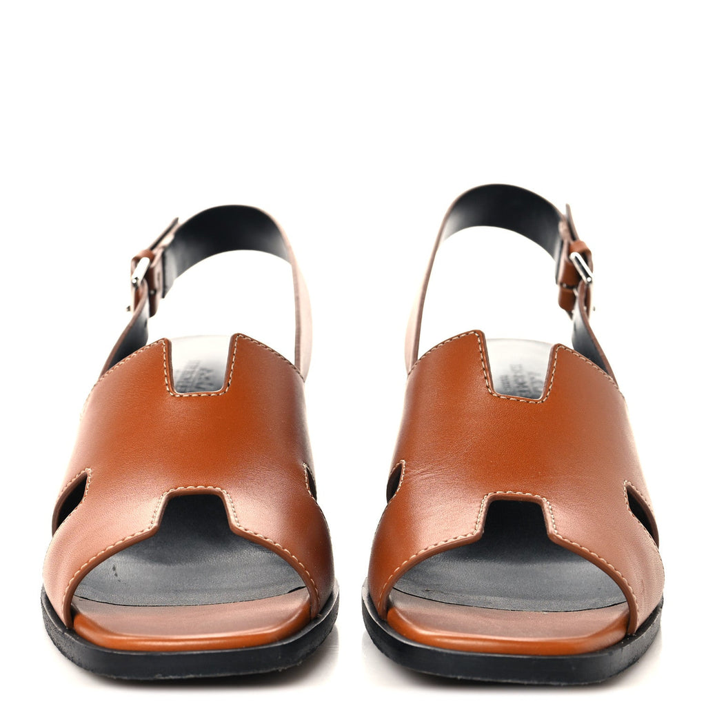Calfskin Elbe 60 Sandals 38 Marron Glaise