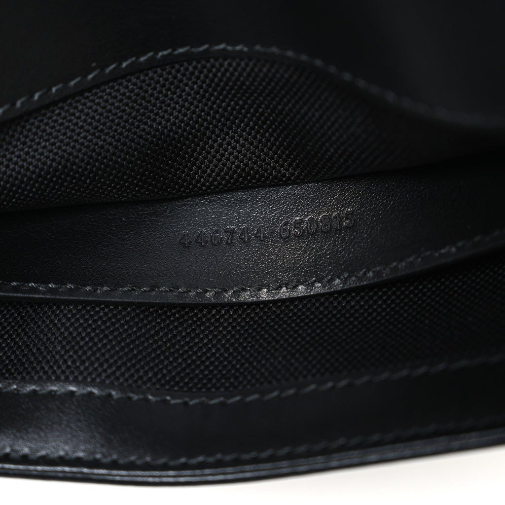 Calfskin Matelasse Monochrome Mini GG Marmont Shoulder Bag Black