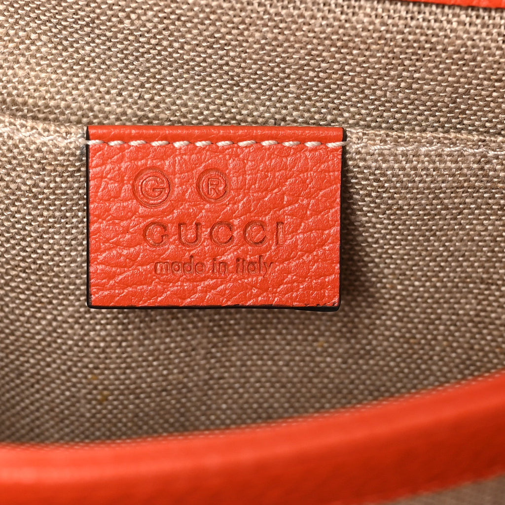 Dollar Calfskin Small Interlocking G Shoulder Bag Sun Orange