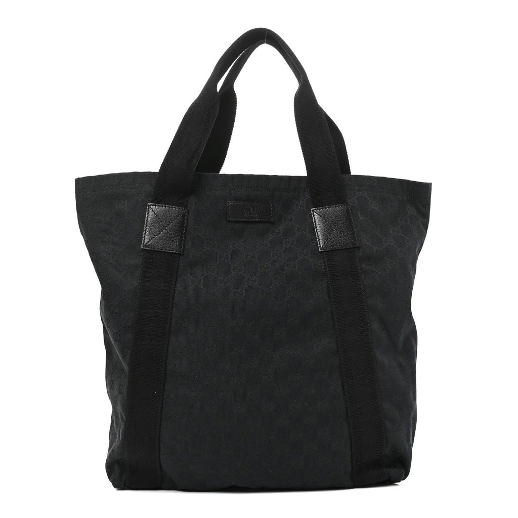 GG Monogram Medium Handle Vertical Tote Black