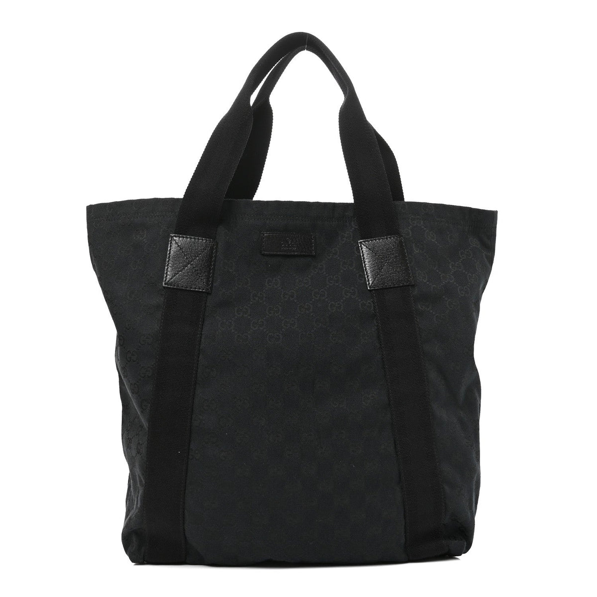 GG Monogram Medium Handle Vertical Tote Black