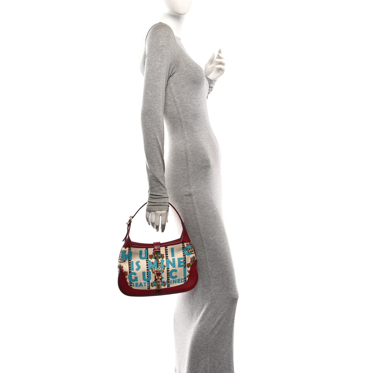 Canvas Calfskin 100 Centennial Music Small Jackie 1961 Hobo Ivory Red