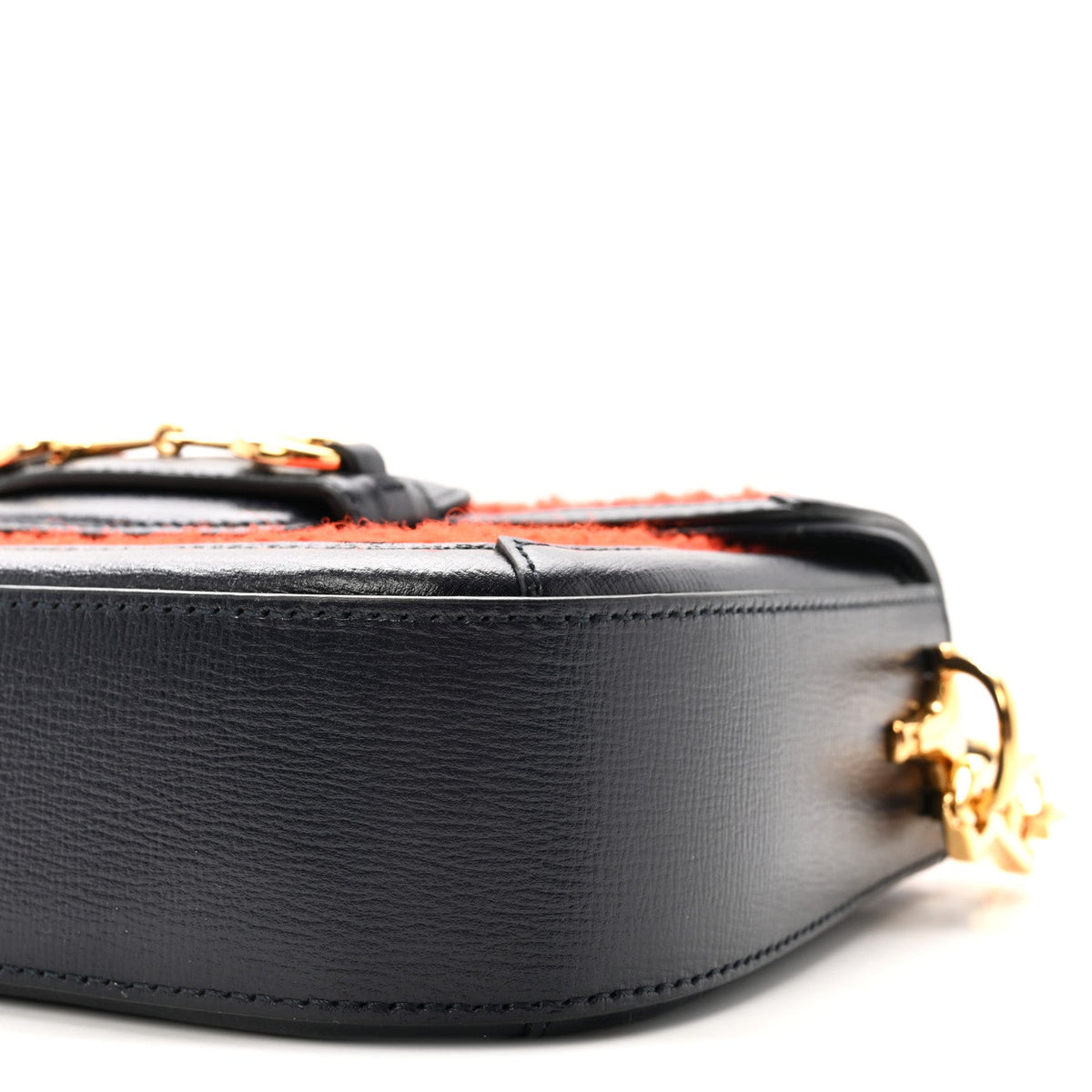 Casy Wool Azalea Calfskin Mini Horsebit 1955 Shoulder Bag Bitter Sweet Blue